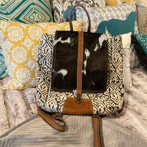 Hair on hide backpack